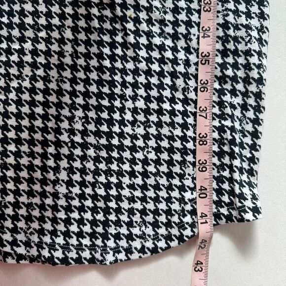 Monrow Black White Houndstooth Jersey Midi Dress Size X-Small NWT - Picture 5 of 7